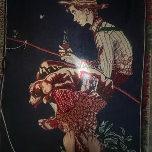 Coca Cola Red and White Fisherman Throw Blanket